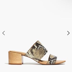 The Kiera Mule Sandal in Snake Embossed Leather